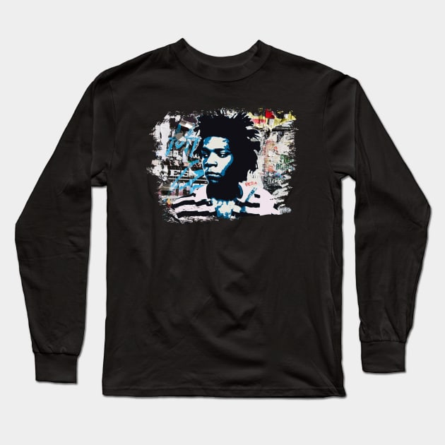 Basquiat Art - Urban Style Long Sleeve T-Shirt by podni cheear